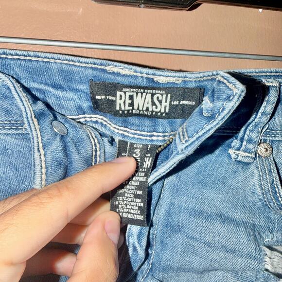 American Apparel Rewash Women's Distressed Denim Jean Shorts - Size 3 - Picture 2 of 5